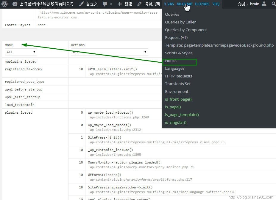 Query Monitor Hooks监控